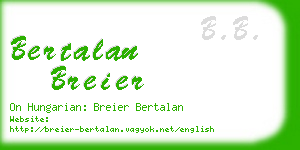 bertalan breier business card